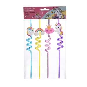 UNICORN SET OF 4 REUSABLE STRAWS TAKECARE 40509478