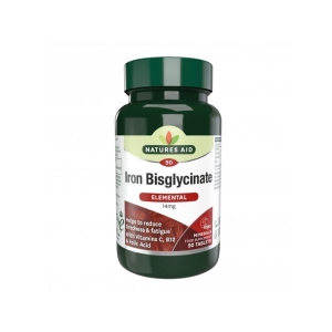 NATURES AID IRON BISGLYCINATE 14MG X90 TABLETS