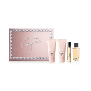 MICHAEL KORS GORGEOUS POUR FEMME EAU DE PARFUM EDP 100ML+  EDP10ML+ BODY LOTION 100ML + SHOWER GEL 100ML