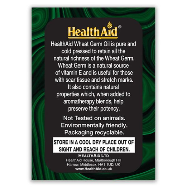 HEALTH AID AROMATHERAPY PURE WHEAT GERM OIL 100ML - Image 3