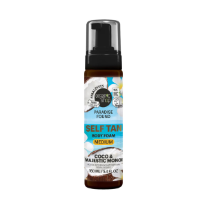 ORGANIC SHOP 06632 PARADISE FOUND SELF TAN BODY FOAM MEDIUM COCO & MAJESTIC MONOI 160ML