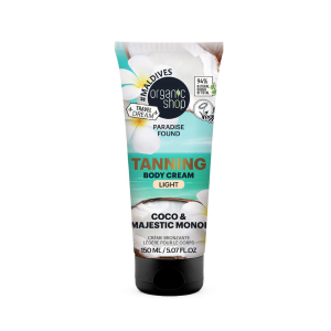 ORGANIC SHOP 06632E PARADISE FOUND TANNING BODY CREAM LIGHT. COCO&MAJESTIC MONOI, 150 ML