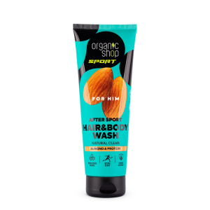 ORGANIC SHOP 06403E SPORT. AFTER SPORT. HAIR&BODY WASH. NATURAL CLEAN. FOR HIM, 200 ML