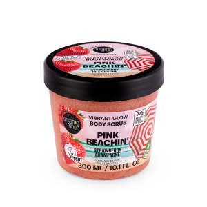 ORGANIC SHOP 06212E PINK BEACHIN´ BODY SCRUB VIBRANT GLOW. STRAWBERRY CHAMPAGNE, 300 ML