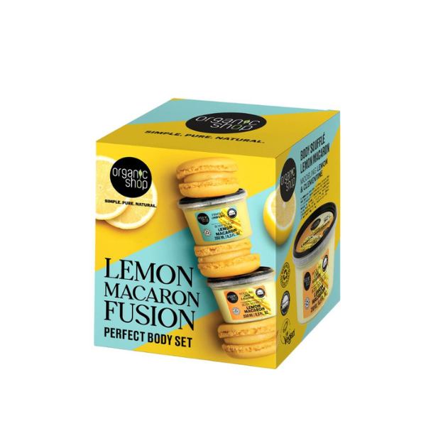 ORGANIC SHOP 06151E LEMON MACARON FUSION. PERFECT BODY SET, 250 ML/250 ML