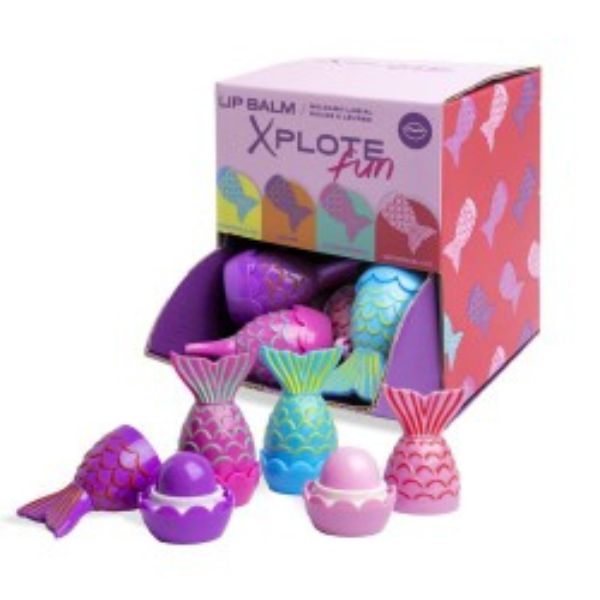 XPLOTE FUN 12289 MERMAID'S FIN LIP BALM ASSORTED