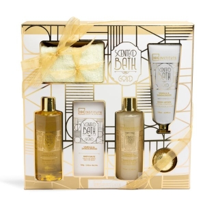 IDC INSTITUTE 42259 SCENTED BATH GOLD 6PCS GIFT SET 6PCS