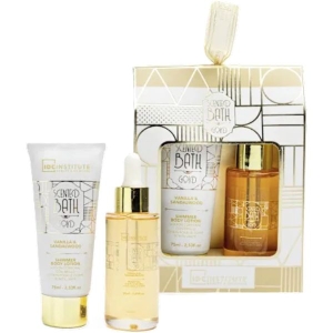 IDC INSTITUTE 42251 SCENTED BATH GOLD BODY GLOW SET 2PCS