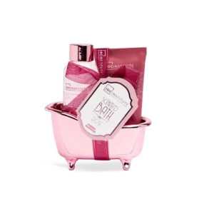 IDC INSTITUTE 42277 SCENTED BATH ROSE MINI BATHTUB SET
