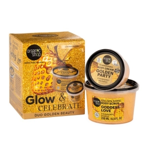 ORGANIC SHOP 06670E GLOW & CELEBRATE. GOLDEN BEAUTY SET, 250 ML/100 ML