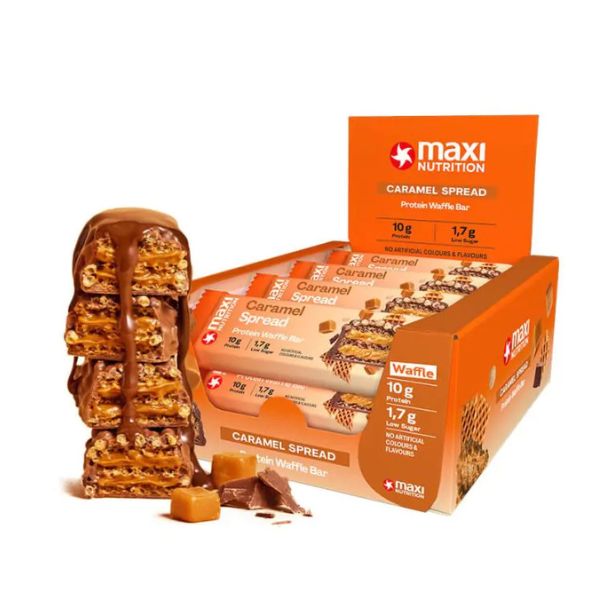 MAXI NUTRITION PROTEIN WAFFLE BAR CARAMEL SPREAD 39G