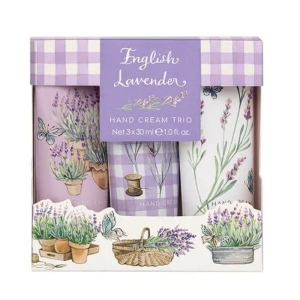 HEATHCOTE & IVORY FG6737 ENGLISH LAVENDER-HAND CREAM TRIO X 3 PACK