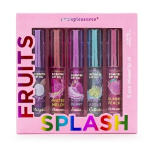 TRI-COASTAL F81132-32957 SIMPLE PLEASURES FRUIT SPLASH 5 PCS INFUSED LIP OIL
