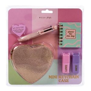 TRI-COASTAL 31113-32863 HEART MINI KEYCHAIN CASE SET