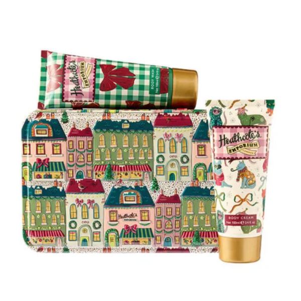 HEATHCOTE & IVORY FG5061 EMPORIUM-BODY CARE TIN BODY CREAM 100ML + BODY WASH 100ML