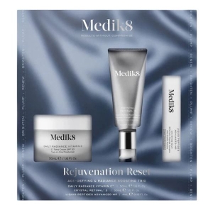 MEDIK8 REJUVENATION RESET AGE DEFYING & RADIANCE BOOSTING TRIO GIFT SETS (25)