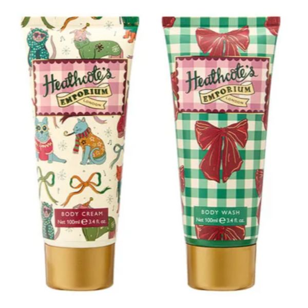 HEATHCOTE & IVORY FG5061 EMPORIUM-BODY CARE TIN BODY CREAM 100ML + BODY WASH 100ML - Image 2