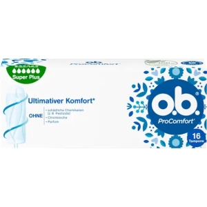 O.B SUPER PLUS PRO COMFORT TAMPONS X16 TAMPONS