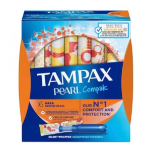 TAMPAX PEARL COMPAKSUPER PLUS 3IN1 X16