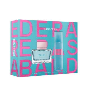 ANTONIO BANDERAS BLUE SEDUCTION FOR WOMEN EAU DE TOILETTE EDT 80ML + DEODORANT SPRAY 150ML