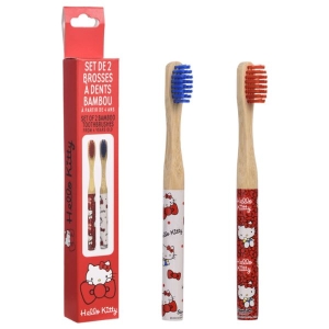 HELLO KITTY SET OF 2 BAMBOO TOOTHBRUSHES TAKECARE 40509298