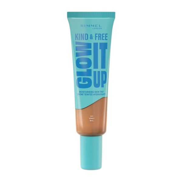 RIMMEL FACE KIND & FREE GLOW IT UP LIQUID FOUNDATION 303 HONEY
