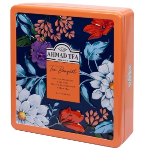 AHMAD TEA BOUQUET GIFT CADDY 4X8 TEABAGS
