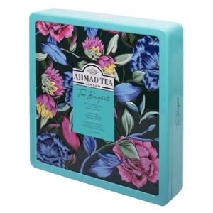 AHMAD TEA BOUQUET GIFT CADDY 9X8 TEABAGS