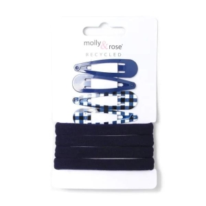 MOLLY & ROSE 9422 NAVY CLICK CLACKS & ELASTICS SET