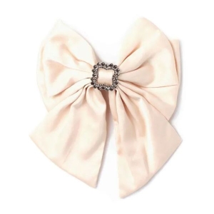 MOLLY & ROSE 9293 BEIGE LARGE BOW BARETTE