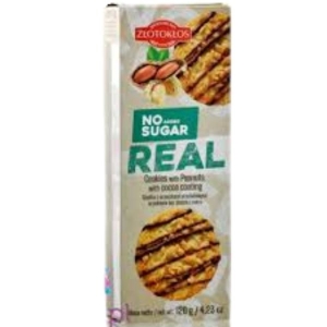 ZLOTOKLOS REAL COOKIES WITH PEANUTS WITH COCOA COATING 120G